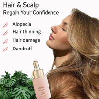 Huile de romarin naturelle personnalisée de marque privée nourrit le traitement de la perte de cheveux du cuir chevelu sérum à la biotine pour la croissance des cheveux