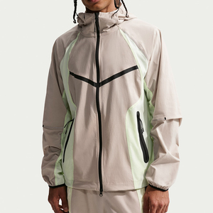 Trajes Deportivos <span class=keywords><strong>para</strong></span> <span class=keywords><strong>Hombre</strong></span> de Todas las Temporadas, con Bloques de Color, Tela Elástica, Resistentes al Viento, de Secado Rápido, con Capucha y Cremallera, Ligeros, <span class=keywords><strong>para</strong></span> Montaña y Aire Libre - Product Image 3