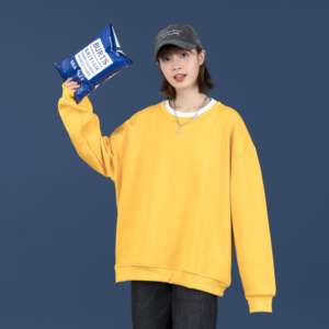 Sweat-shirt à capuche personnalisé Sweet Autumn Streetwear 100% coton jersey poids lourd écologique avec impression en relief du logo sur le devant pour femmes - Product Image 6