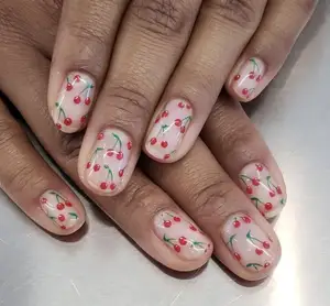 Senboma 3D розовый милый фрукт клубника искусственные ногти полное покрытие накладные ногти