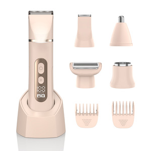 Depiladora eléctrica 5 en 1 para axilas, bikini, nariz y cuerpo, con carga tipo C, resistente al agua IPX7, color rosa - Product Image 4