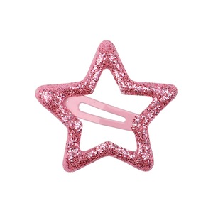 Pince à cheveux antidérapante étoile couleur bonbon pour enfants, design à bords effet goutte de peinture pour la décoration des cheveux des filles - Product Image 6