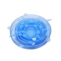 Lot de 6 couvercles extensibles en silicone réutilisables, durables et anti-déversement avec bouchon rabattable pour canettes, marque OEM -40F à +446F, 10 ensembles