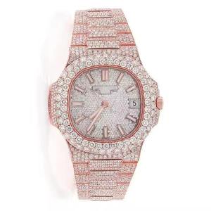 Reloj Mecánico de Lujo con Moissanita, Probador de Diamantes, Reloj Iced Out para Hombre, Bisel de Acero Inoxidable, Reloj de Rapero con Diamantes VVS - Product Image 1