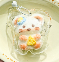 Porte-clés en silicone souple de qualité supérieure, jouet anti-stress à remontée lente, motif animal Mochi Kawaii, cadeau de collection