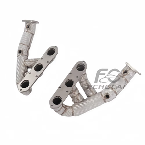 Colector de escape SS304 para Porsche 987 2.9 2008-2012, tubo de bajada de alto flujo con <span class=keywords><strong>aislamiento</strong></span> térmico, mejora de potencia, ajuste directo - Product Image 6