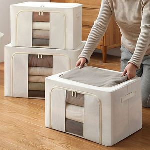 Steel Frame Support Closet Organizer Oxford Collapsible Portable Clothes Storage Box and <b>Bins</b> Custom Logo - Product Image 2