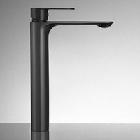 Robinet mitigeur de lavabo en cuivre BLSJ Design haut avec eau froide et chaude Mitigeur de lavabo en laiton monté sur pont à un trou