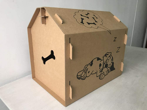 Casetta per Cani in Cartone Ondulato Kraft di Eccellente Qualità Personalizzata FPG - Product Image 2