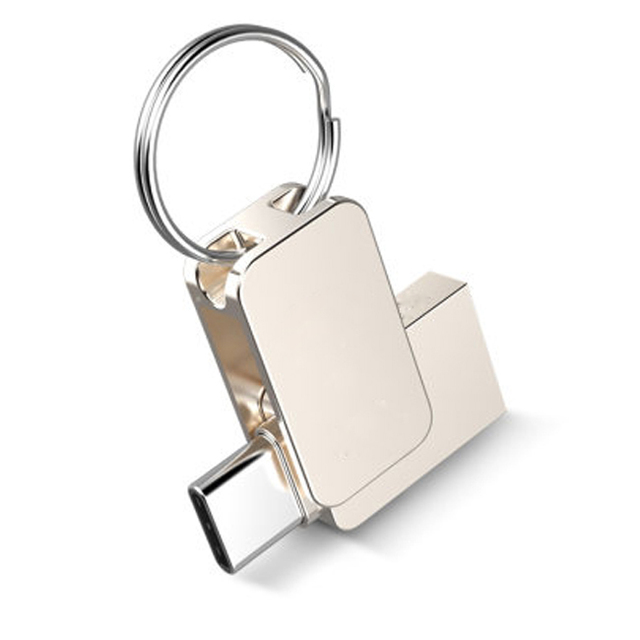 Custom Logo Mini Metal Thumb Drive Memory Key Type c USB Key with 8GB 16GB 32GB 64GB Capacity for Company Gift