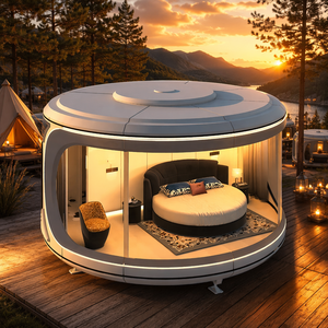 Casas Prefabricadas de Aluminio, Hotel de Domo <span class=keywords><strong>Redondo</strong></span>, Carpa Familiar con Baños, Villa Prefabricada Modular, Cabaña Tipo Apple para Hotel - Product Image 3