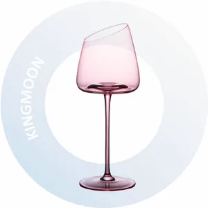 Mandosale Long Stem Copo De Vidro De Vinho Partido Rosa Moderno Vidro Sustentável Borgonha Flamingo para Cocktail para Bar
