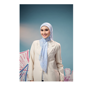 Premium Geometric Batak Gorga Carving Voal <b>Square</b> Hijab <b>Scarf</b> with Hard Box for Traditional Muslim Prayer - Product Image 1