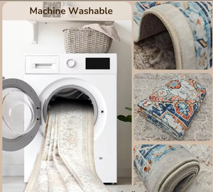 Alfombra Plegable Estampada Estilo Americano, Lavable a Máquina, Antideslizante, para Sala de Estar o Dormitorio, Resistente a las Manchas, Fácil de Cuidar, para Sofá - Product Image 4