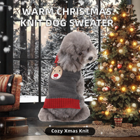Vêtements d'hiver pour chien, chandail chaud à motifs géométriques de Noël, tenue mignonne et confortable pour chiens