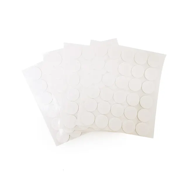 LWS01 Round Shape Double-sided White Dot Candle Wick Stickers For Candle Making