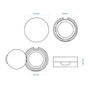 Nắp phẳng nắp kín nắp nhỏ đệm nền tảng chất lỏng trường hợp 4.5ml mỹ phẩm rỗng màu hồng Blush đệm bao bì nhỏ gọn - Product Image 5