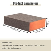 Bloc de ponçage orange 6 pièces, bloc de ponçage manuel abrasif pour le polissage, le meulage et le ponçage des murs