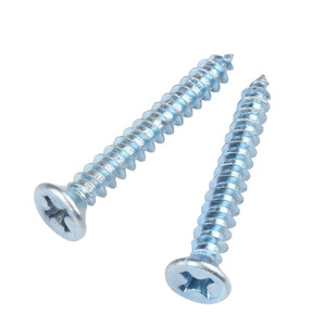 Factory Price <b>Galvanized</b> M4 M5 M6 Cross Recessed Countersunk Head Self-Tapping <b>Screws</b> Metal Metric Measurement System - Product Image 2