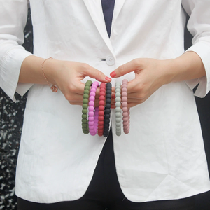 Multi-color <b>Silicone</b> <b>Beads</b> Fringed Wristband Fashion Soft <b>Silicone</b> Bracelet for Daily Decoration Party Gift - Product Image 4