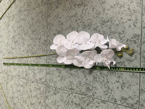 E-214 Vente Chaude Artificielle Orchidée 9 Têtes Vive Papillon Orchidée Tiges Table <span class=keywords><strong>De</strong></span> Mariage Fleurs Blanches Phalaenopsis - Product Image 5