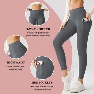 Pantalones de Yoga Ajustados con Cintura Elástica Push-Up, Ropa de Yoga, Pantalones Cortos Deportivos para Correr, Leggings de Gimnasio de Cintura Alta para Ciclismo - Product Image 3
