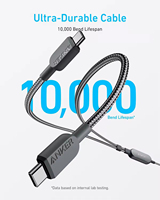 Câble USB C Anker 4 pieds 2-en-1 USB C vers USB C 140W Max Charge rapide pour iPhone 15