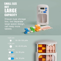 Boîte à pilules électronique intelligente à double couche, portable, avec rappel et minuterie, pour le stockage et la distribution de médicaments