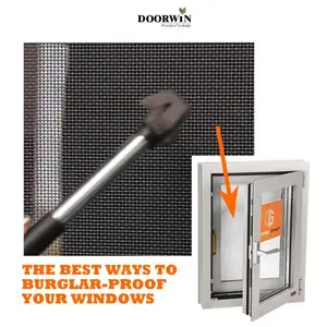 Texas Dallas Custom Design Security Burglar Proof Casement Window With Mosquito Screen