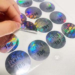 Autocollant en PVC holographique iridescent anti-contrefaçon <span class=keywords><strong>pour</strong></span> médicaments, autocollants dorés de garantie <span class=keywords><strong>pour</strong></span> collyres, autocollants imperméables - Product Image 3