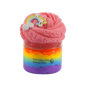 Slime moelleux en forme de cornet de glace, argile colorée effet nuage de soie, jouet DIY fait main, jouets sensoriels anti-stress doux et extensibles - Product Image 5