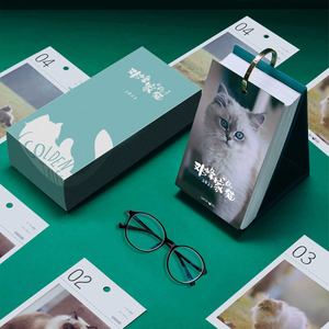Personalizza il calendario per gatti 2022 <span class=keywords><strong>365</strong></span> giorni al giorno un calendario da scrivania ad anello singolo Cat Cloud Cat - Product Image 5