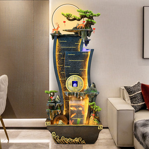Fuente de agua de resina estilo chino, Feng Shui, bonsái, decoración para el hogar u oficina con luz LED para el Año Nuevo Chino - Product Image 3
