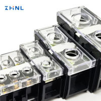 ZHNL IN12 Serisi Yüksek Akım Dağıtım Panosu Endüstriyel Elektrik Kapağı Bara Pirinç İletken DIN Raylı Terminal Bloğu