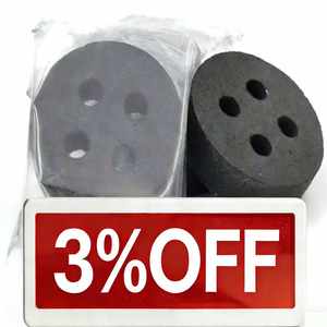 Индивидуальный круглый 50 мм 40 шт. быстросжигающий кальян портативный барбекю твердый фруктовый деревянный кальян Бездымная кадила черный уголь - Product Image 1