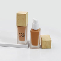 Fond de Teint Liquide Mat Couvrant Longue Tenue Imperméable Effet Illuminateur Correcteur Maquillage Visage Marque Privée