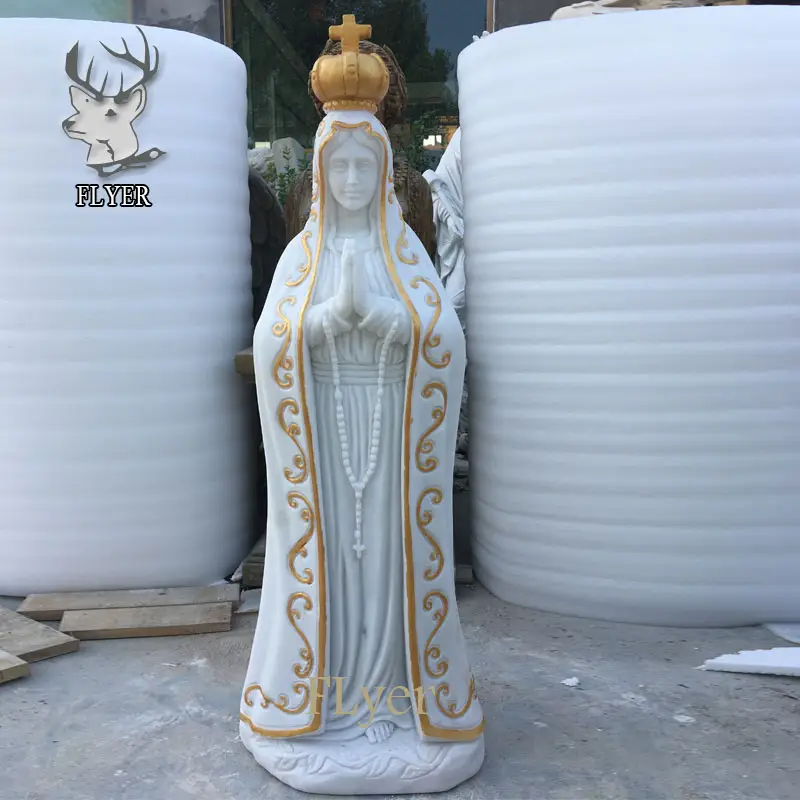 Custom hand carved church religious mary sculpture high quality stone figure virgin mary statues molds for sale