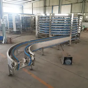 food bakery spiral cooling tower equipment bakery conveyor spiral cooling tower line