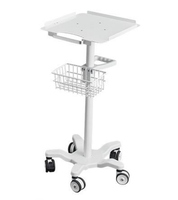 Chariot médical en acier inoxydable RAY-E035 à prix d'usine avec hauteur réglable et 5 roulettes pour usage hospitalier