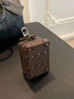 Porte-clés Mini Valise 2026 en Cuir Véritable, Breloque de Sac de Luxe au Style Créateur Adorable pour Usage Quotidien