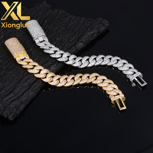 European American Hip Hop Cross-border Flip <b>Button</b> 18mm Cuban Bracelet Unisex Jewelry Nice Design - Product Image 4