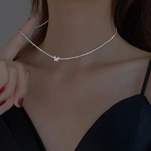 สร้อยคอรูปผีเสื้อ S925 เงินสเตอร์ลิง ประดับเพชรแบบฝัง ความยาว 405 ซม. สำหรับผู้หญิง เครื่องประดับสำหรับงานปาร์ตี้ - Product Image 5