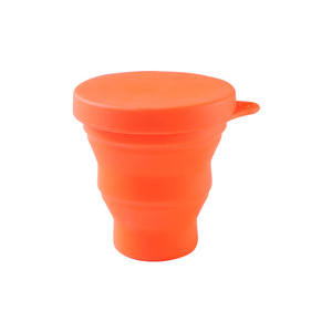 High Quality Collapsible Travel Camping Silicone Folding Drinking <b>Cup</b> Spill Proof with Lid - Product Image 6