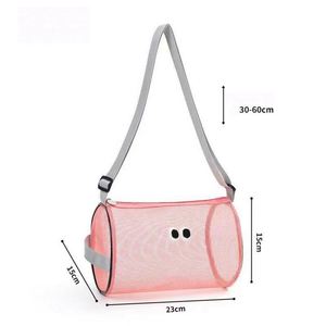 Pochette de rangement cylindrique en maille ajourée avec logo personnalisé pour maquillage, voyage, plage, natation, organisateur de toilette, vente en gros - Product Image 1
