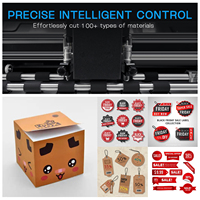 Cortadora de Etiquetas con Servomotor HC370D, Plotter de 370 mm, Registro Automático CCD, Cortadora Digital de Alta Velocidad con Pantalla Táctil