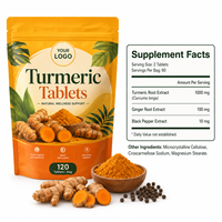 OEM/ODM Marque Privée Haosen – Comprimés de Curcuma de Qualité Alimentaire à Forte Demande avec Curcumine, Gingembre et Poivre Noir – Fabricant OEM