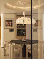 Lampe suspendue en soie Wabi Sabi, style italien nordique, forme d'aile de chauve-souris, pour salon, chambre à coucher, luminaire de plafond personnalisé, OEM ODM