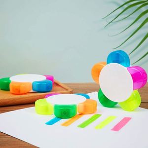 Bolígrafo Fluorescente con Logotipo Personalizado, Regalo Divertido, Bolígrafo Publicitario con Logotipo al por Mayor, Forma de Flor, Resaltador de Cinco Colores, Bolígrafo de Plástico Promocional - Product Image 4