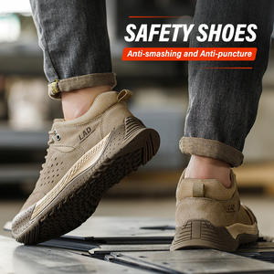 Leiandun Sneakers sportive da <span class=keywords><strong>uomo</strong></span> con punta bassa in acciaio pelle scamosciata suola in gomma <span class=keywords><strong>scarpe</strong></span> da lavoro di sicurezza per la fabbrica - Product Image 6