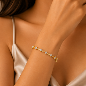 Élégant bracelet tennis en or blanc 18 carats avec zircons cubiques pour femme, chaîne ajustable scintillante, bijou fin, cadeau - Product Image 4